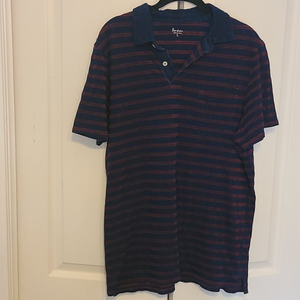 Red and blue Men's Boden Polo